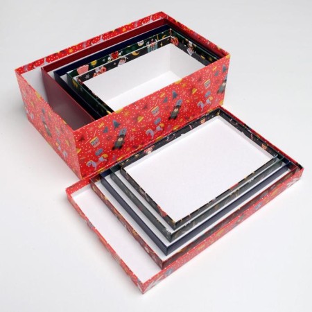 A set of gift boxes 5 in 1 "Nutcracker", 32.5 x 20 x 12.5 - 22 x 14 x 8.5 cm, New Year-10