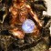 The desktop fountain from the network, the shiva backlight at the cliff with a waterfall "42x28x28 cm