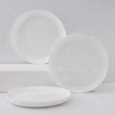 A set of dining plates Luminarc diwali, d = 27 cm, glass ceramic, 6 pcs, white color