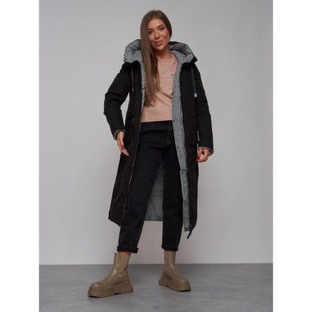 Coat insulated bilateral female, size 44, black color-20