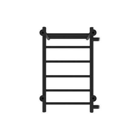Water towel "Sanprise" Aurora P6, 400x700 mm, with a shelf, left, black matte-5