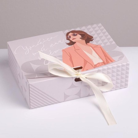 Gift folding box, packaging, "tenderness", 16.5 x 12.5 x 5 cm