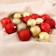 Set of balls plastic D-6 cm, 20 pcs "whim" red gold