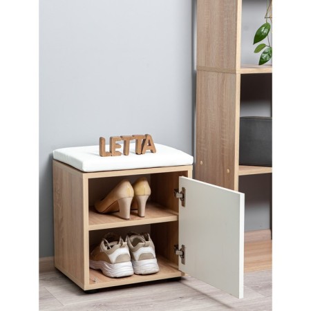 Malt Light Tumble, 380 × 300 × 425 mm, color sonoma oak / white leatherette-1