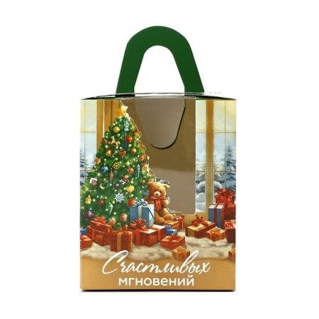Folding box for one clip "Christmas tree", 9 x 9 x 11 cm, new year-2