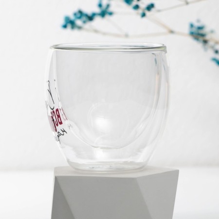 A glass with a double bottom “I take all the wine”, 250 ml-1