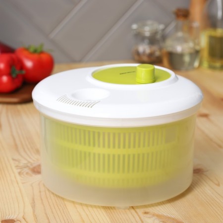 Centrifuga for drying greenery Fresh Cook, 3.7 l, plastic, white-green color-1