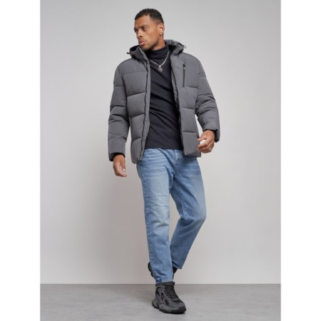 Male Winter jacket, size 58, dark gray color-14