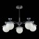 Ceiling EVOLUCE lamp. Sle220202-05. Genova. 5x5 watts, G9, 4000k, 67x67x46 cm, black color, gray