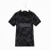 Polo T -shirt for a boy, black color/print mix, height 128 cm
