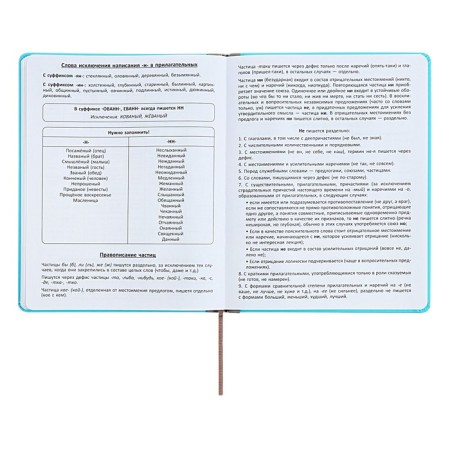 Universal diary for grades 1-11 Excellent, solid cover of artificial leather, silkography, lies, 48 ​​sheets, blue-11