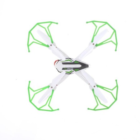 A quadrocopter radio -controlled Skydrone works on the battery, the color is green-3