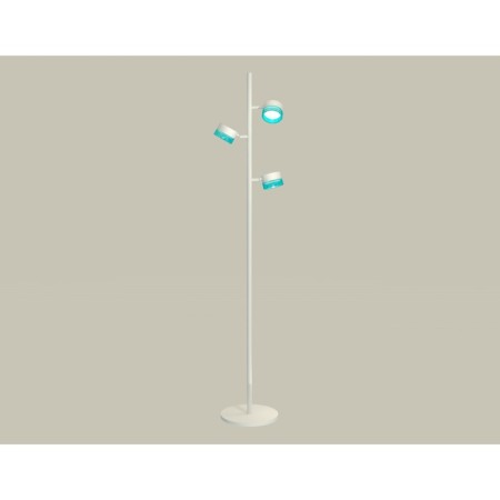 Floor's lamp with composite crystal Ambrella Light, XB9812251, GX53 LED 12 W, white sand, blue