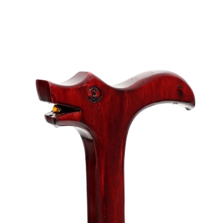 Souvenir cane 90cm, dragon hilt, dark-1