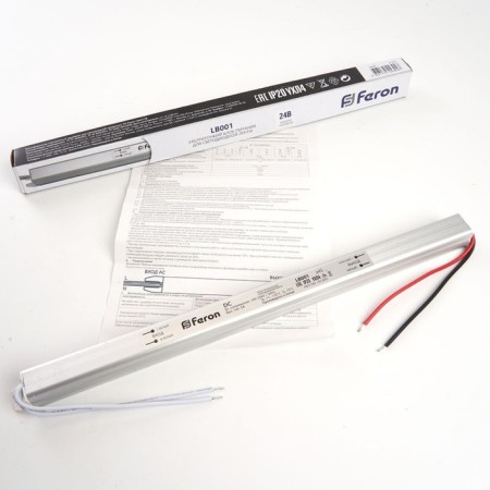 Electronic transformer for 24 W LED tape, Feron, LB001, 3A, 72 W-5
