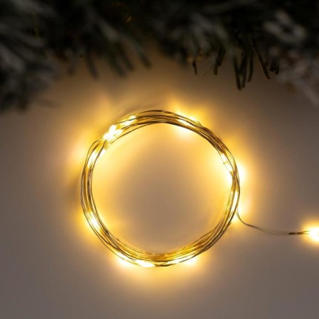 Garland “thread” 2 m dew, ip20, silver thread, 20 LED, glow warm white, USB