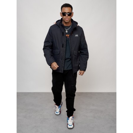Sports male jacket, size 54, dark blue color-7