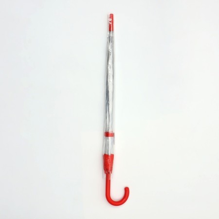 Umbrella - a semiautomatic “style” cane, 8 spokes, r = 51 cm, red color-3