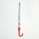 Umbrella - a semiautomatic “style” cane, 8 spokes, r = 51 cm, red color