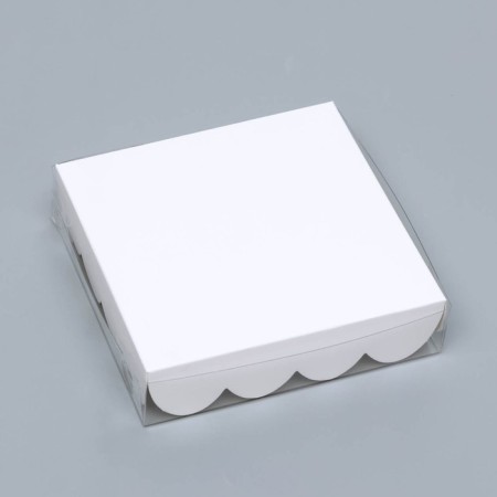 Box for cookies, white, 12 x 12 x 3 cm-5