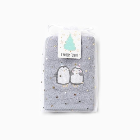 Trick “Penguins” towel 30x60 cm, 100% cotton, 340 g/m2-4