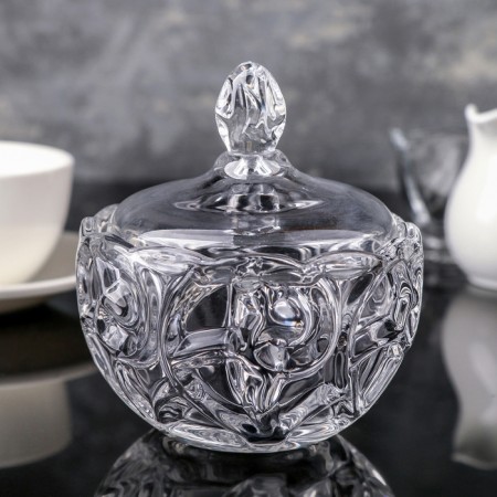 Glass sucks with a lid "bends", 260 ml, 10.5 × 11.5 cm