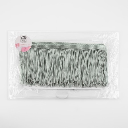 Decorative braid "Furrm", 10 cm, 5 ± 0.5 m, color gray color-2
