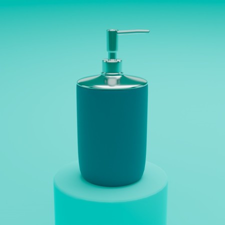 A set of accessories for the Trinity bathroom, 6 items (soap dish, soap dispenser, two glasses, ruff, bucket), blue color-6