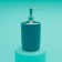 A set of accessories for the Trinity bathroom, 6 items (soap dish, soap dispenser, two glasses, ruff, bucket), blue color