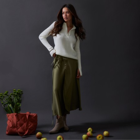 Юбка женская на запах MIST Classic Collection, р. S-M, хаки-11