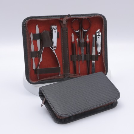 Manicure set, 10 items, in case, black color-4