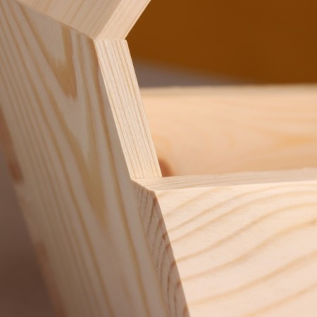 Kashpo wooden, six with a handle 28x24.5x8.5cm-3