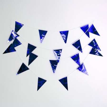 Garland "flags", 20 flags, 10 meters, blue color