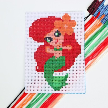 Cross -stitch "Mermaid", set for creativity, 14 x 10 cm-3