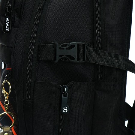 Youth backpack, 40 x 28 x 18 cm, ergonomic back, Stavia "machine", black-10