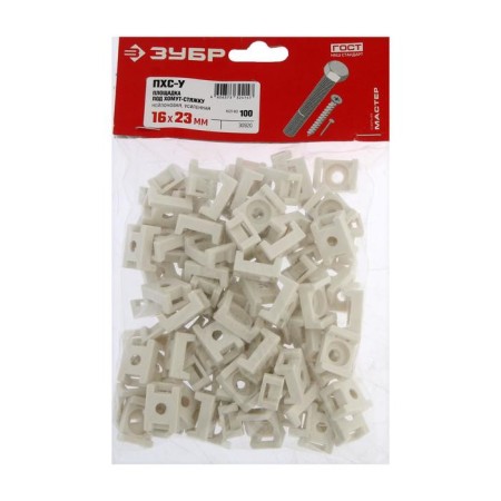 The site for the clamp "bison" reinforced PHS-U Belaya, 16 x 23 mm, nylon, 100 pcs.-1
