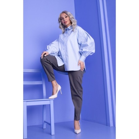 Female shirt, size 44, blue color-15