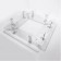 Screen for ceiling air conditioning 850 × 850, plastic 2 mm, in a protective film