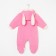 Combineson children with ears, color pink/print, height 62-68 cm (20)