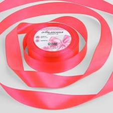 Satin tape, 25 mm × 23 ± 1 m, color neon pink No. 14