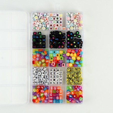 Set for creating jewelry, 15 types of beads-1