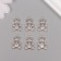 Decor for creativity Metal "Bear" silver set 6 pcs 1.4x2 cm