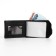 Male purse on a magnet, department for bills, cards, coins, black color