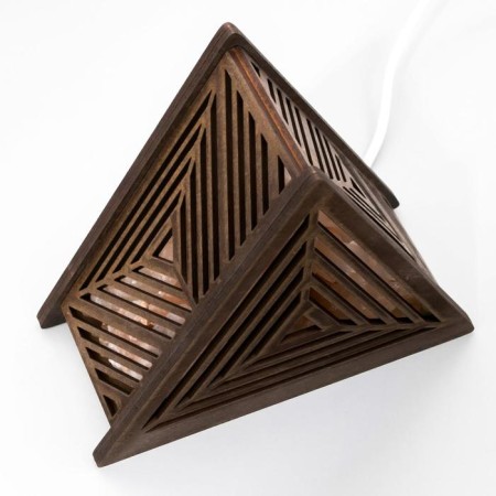 Salt lamp with Dimmer "Pyramid" E14 15W 1 kg white salt 17x19x7cm-10