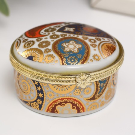 Coramics Coramics Round "Pisley pattern" 6.2x6.2x3.3 cm-3