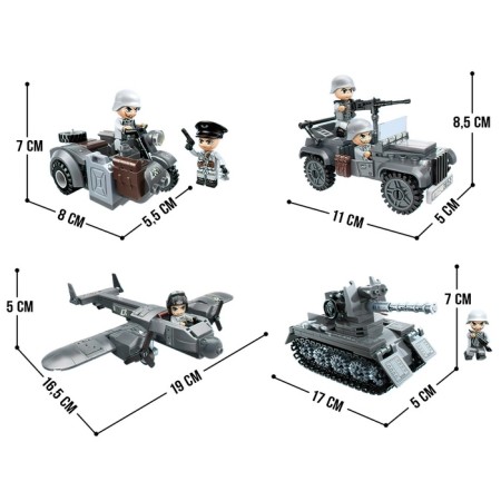 The designer Block Second World War “Military SUV”, 82 details-2