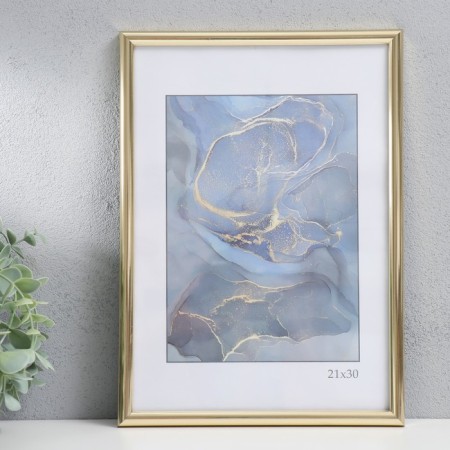 Photo frame plastic "Rainbow" 21x30 cm, gold-1