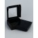 PVC jewelry box window 8 x 8 x 3 cm, black