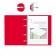 Notebook on rings A5 100 sheets of Erichkrause IQ Fineline Classic Plastic Cover Red, OFSET 80 g/m², White is 100% mix