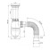 Siphon for washing Unicorn B120, 1 1/2 "x40, cast release